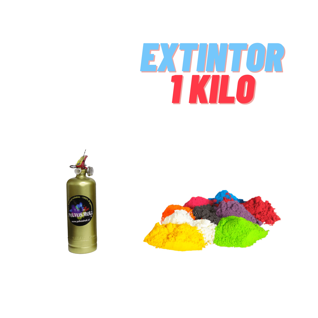 Extintor de colores 1Kg – Polvos Holi Chile
